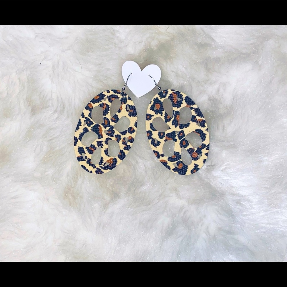 Faux leather earrings